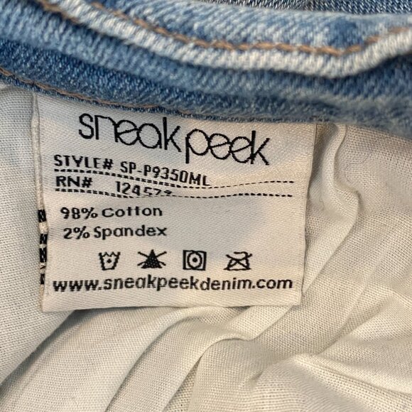 Sneak Peak Low Rise Light Wash Denim Skinny Jeans Jrs Sz 13 #199M - Picture 5 of 6